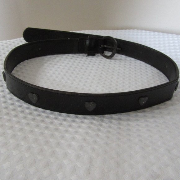 Belt genuine Leather Heart studs Very Strong - Picture 1 of 9